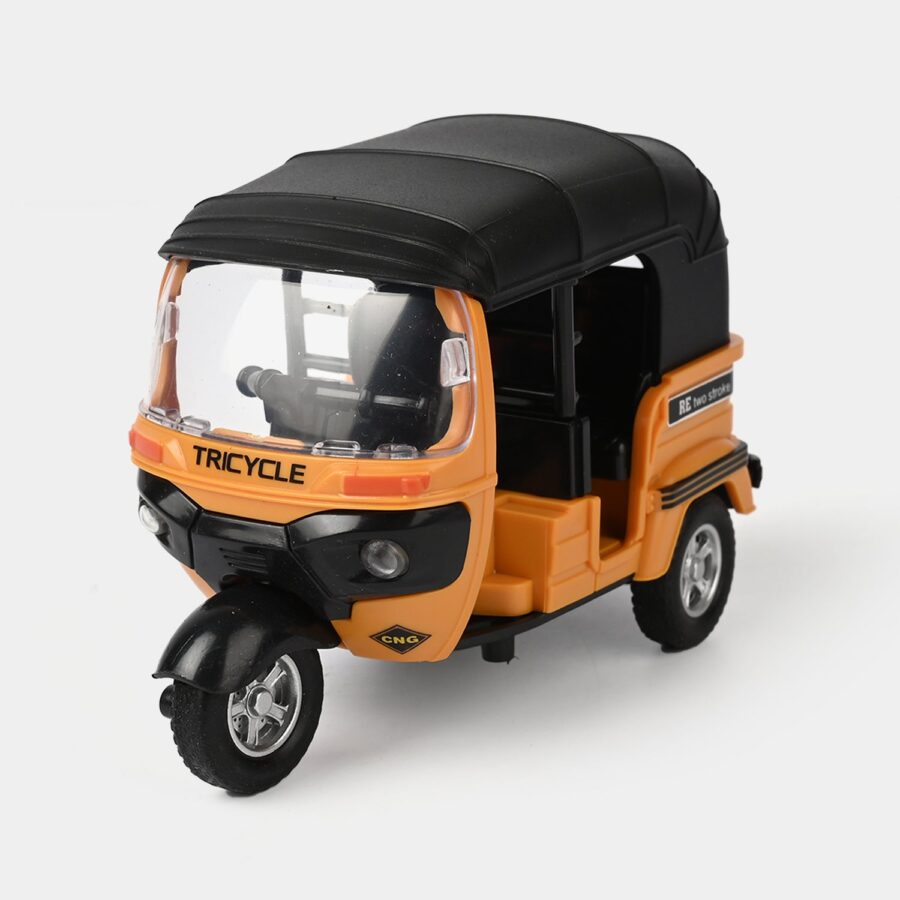 Auto Rickshaw Die-Cast Model, Smooth Rubber Tires, Metal Material With Free Shipping - Image 2